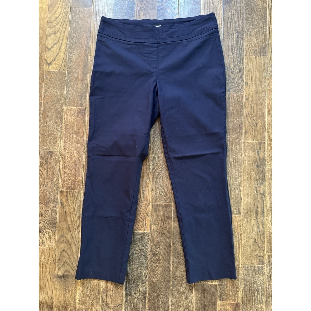 Hilary Radley Pull On Pants Size 12 (33x26.5) Blue Ankle Stretch‎